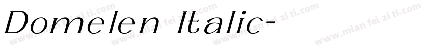 Domelen Italic字体转换